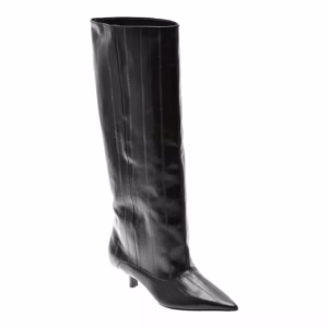 Cizme elegante ALDO negre din piele naturală lăcuită - Model EVEROSE 001
