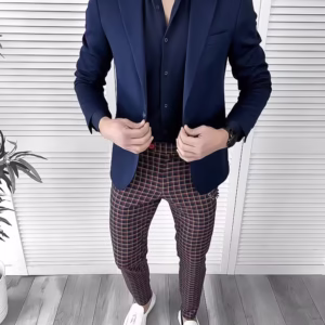 Costum Smart Casual pentru Bărbați – Pantaloni, Camasă și Sacou Slim Fit