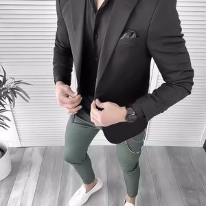 Tinuta barbati smart casual – Pantaloni, Camasa si Sacou Slim Fit
