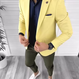Costum Smart Casual pentru Bărbați: Pantaloni, Cămașă și Sacou Slim Fit