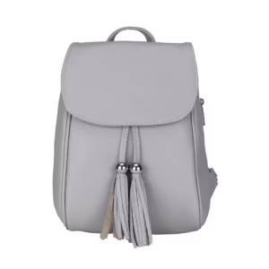Rucsac damă din piele naturală gri deschis – Eleganță și Practicitate