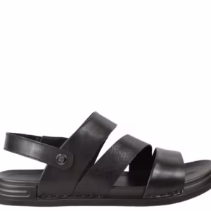 Sandale casual, barbati, MELS 2904, negru, piele naturala