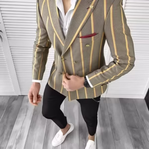 Costum smart casual bărbați: Pantaloni, Cămașă și Sacou Slim Fit