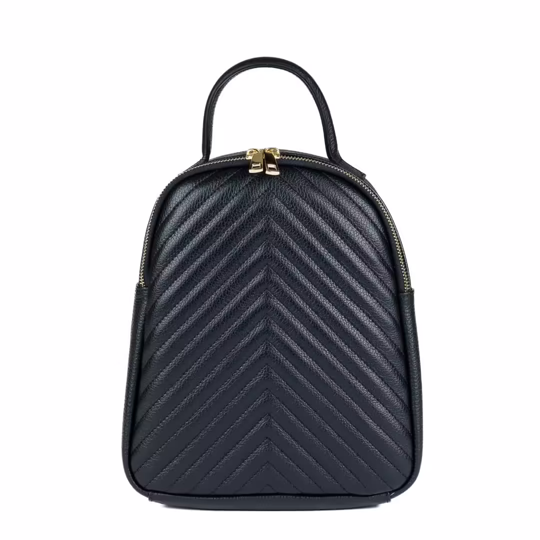 Rucsac damă din piele naturală negru Ruxi – Eleganță și Stil