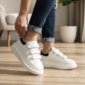 Adidași dama alba-negru casual – Model 111B T50-2