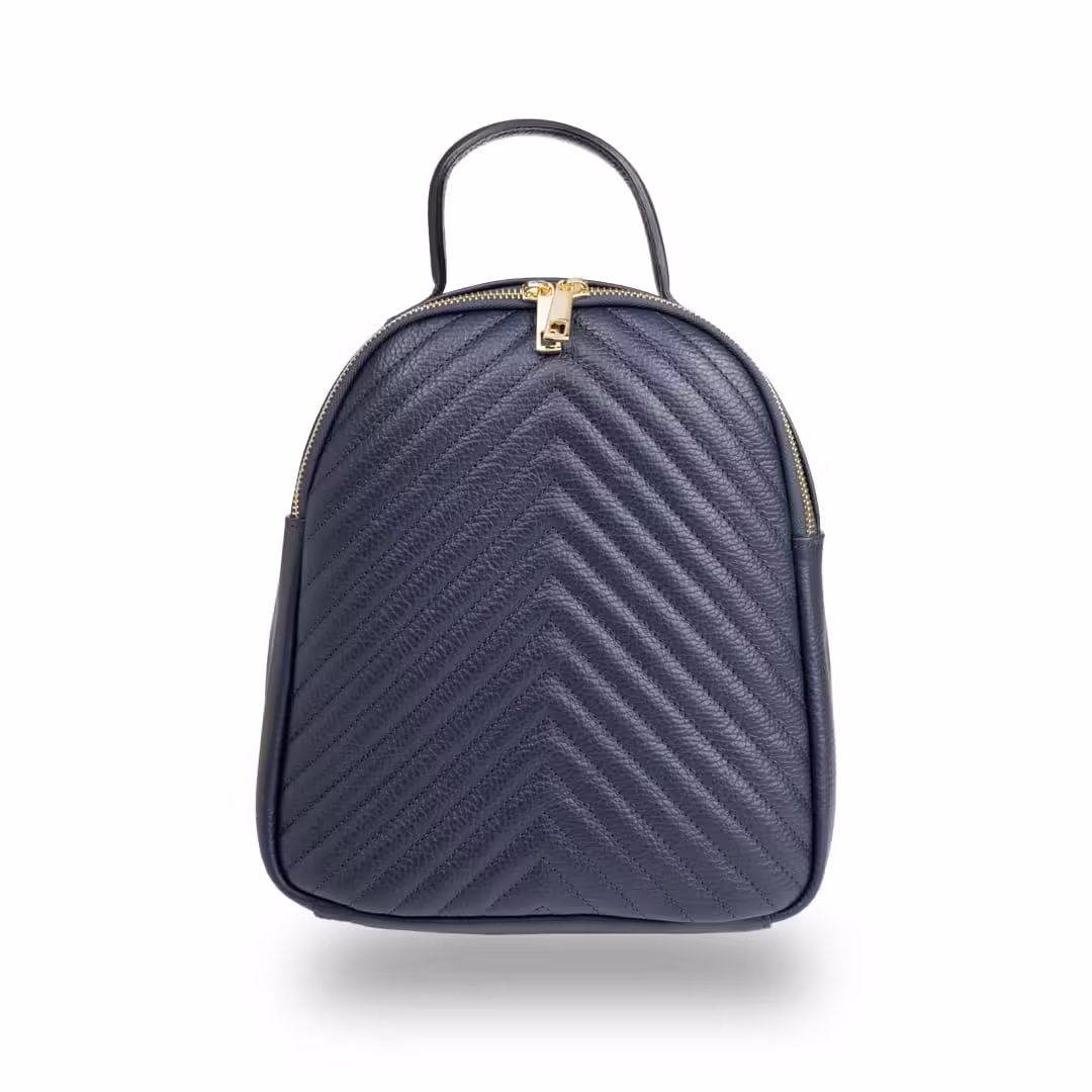 Rucsac din piele naturală bleumarin pentru damă Ruxi – Elegant și practic