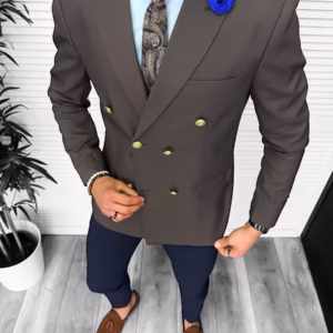 Tinuta barbati smart casual: Pantaloni, Sacou si Batista - Model 11877