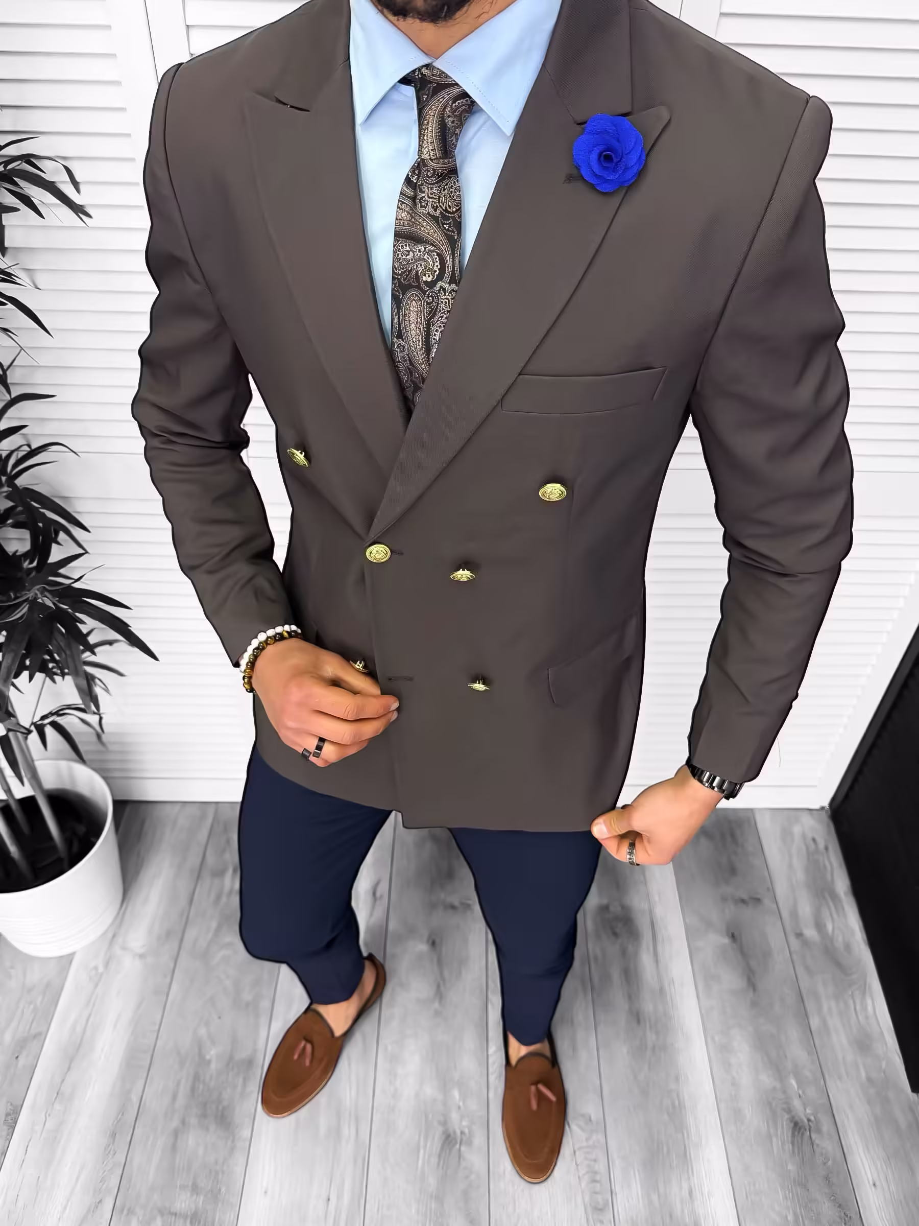 Tinuta barbati smart casual: Pantaloni, Sacou si Batista – Model 11877