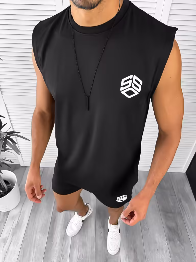 Compleu bărbați casual negru – Calitate PREMIUM