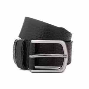 Curea barbati din piele naturala neagra Panti - 130 cm