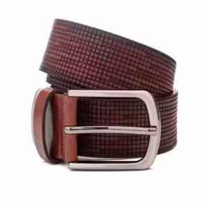 Curea barbati din piele naturala maro HoneyComb - 135 cm