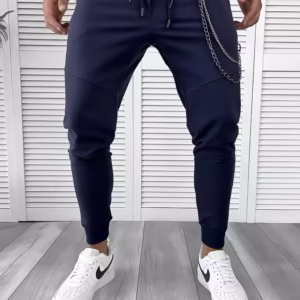 Pantaloni de trening bleumarin conici – Colectia noua
