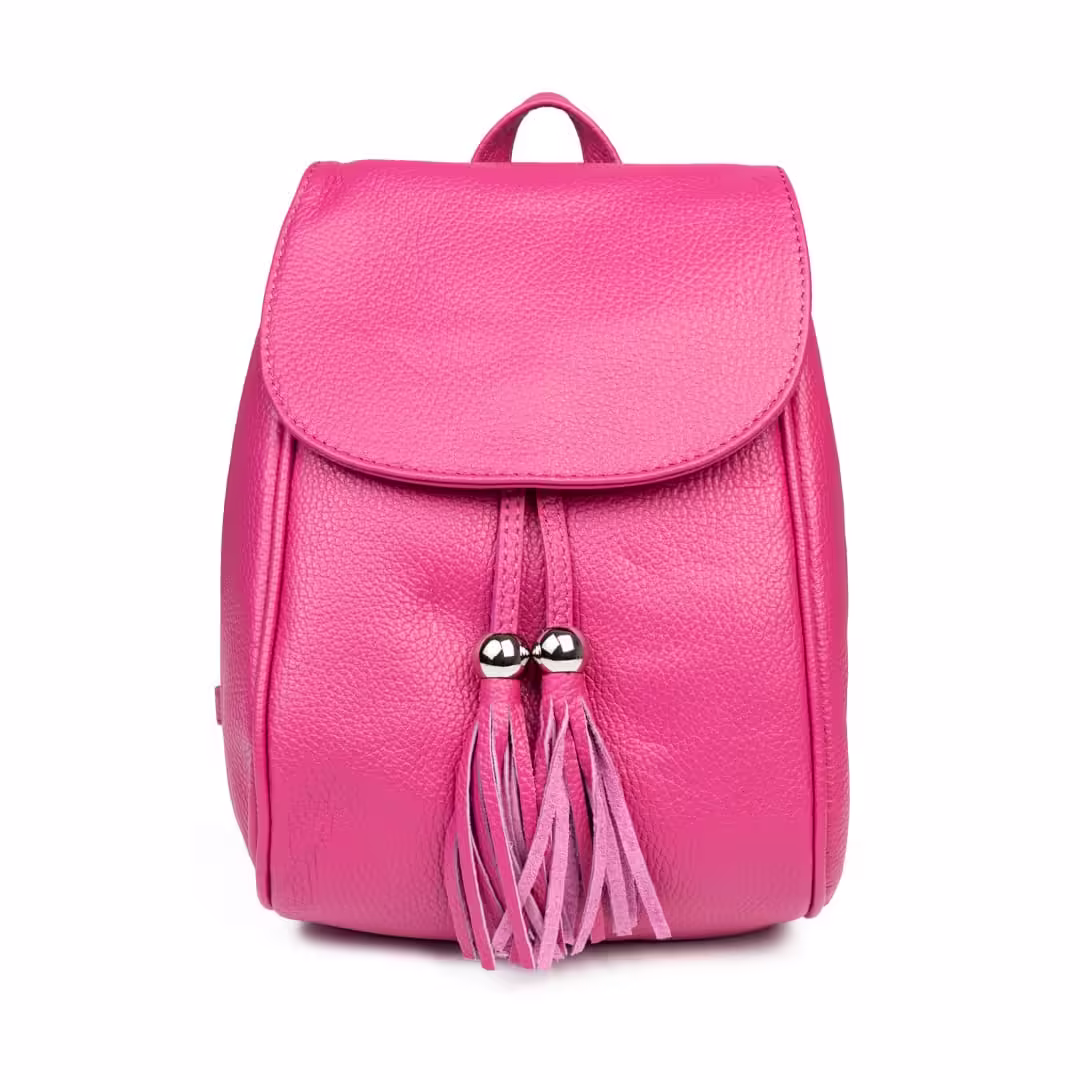 Rucsac damă din piele naturală fucsia – Elegant și practic
