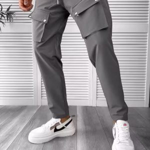 Pantaloni de Trening Bărbați Slim Fit Gri Închis – Colectia Nouă