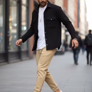 Cămașă bărbați casual neagră slim fit - Model 12991 Y17