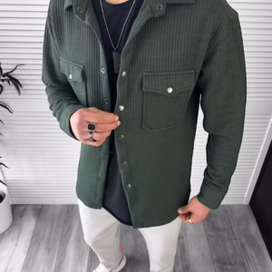 Cămașă bărbătească casual kaki – Model 13041