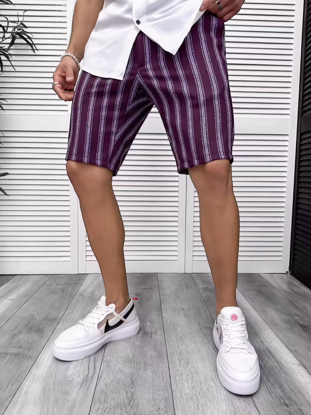 Pantaloni scurti barbati casual cu imprimeu – Colectia Noua