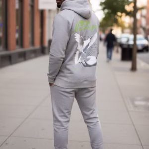 Trening bărbați slim fit gri - Pantaloni și Hanorac | Colectia Nouă