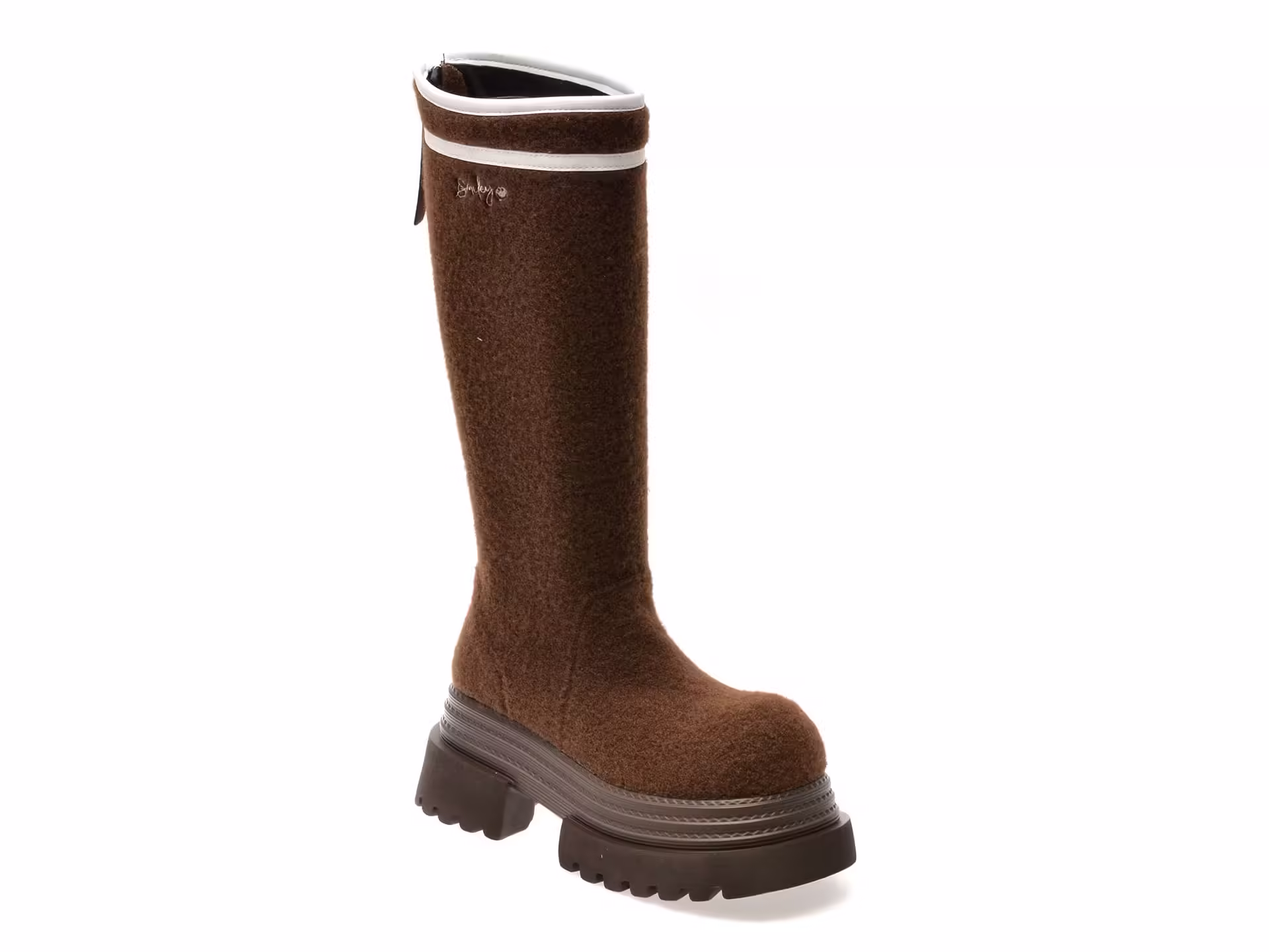 Cizme maro pentru femei GRYXX, model 6061, din material textil