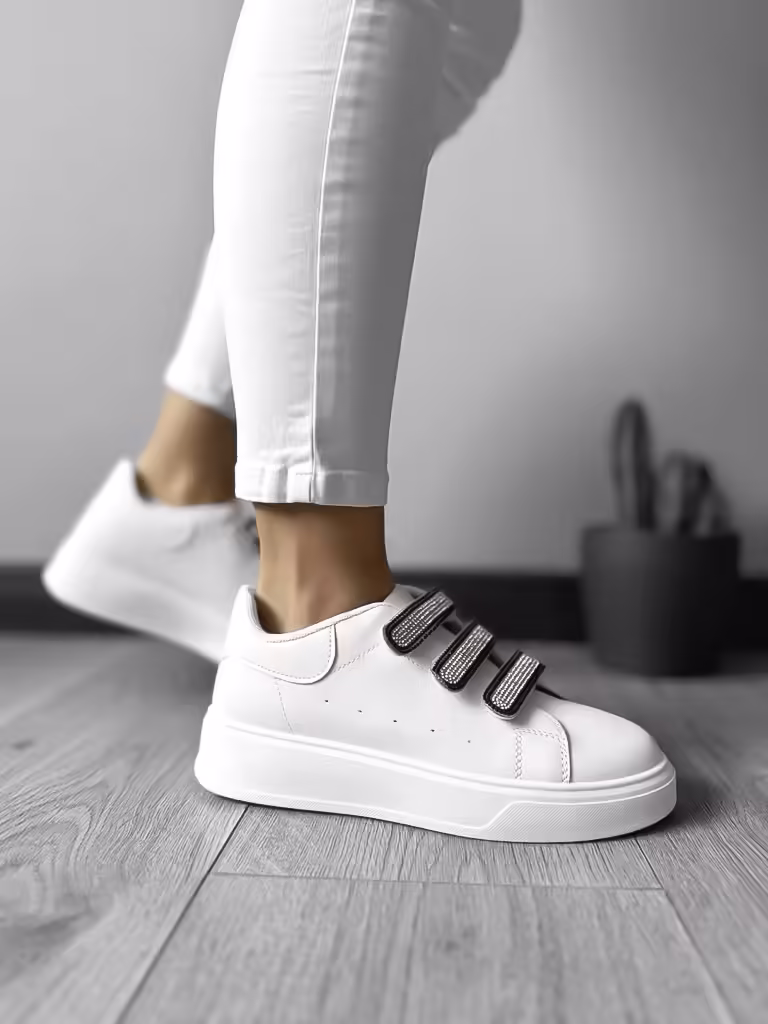 Adidasi dama casual albi 222 N7-4