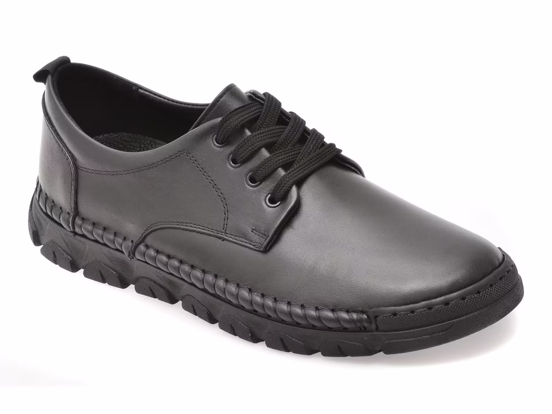 Pantofi barbatesci negri OTTER din piele naturala DD1106