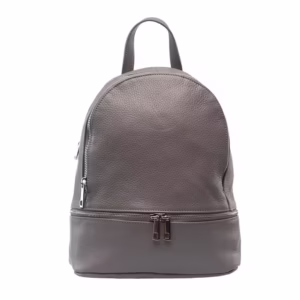 Rucsac din piele naturală gri pentru damă - Eleganță și versatilitate