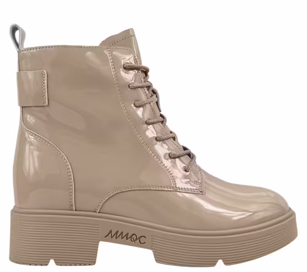 Ghete casual, dama, STEPHANO, 65561 bej, piele lacuita, toc