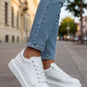 Adidași dama albi casual – Model 6626