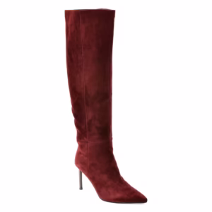 Cizme din piele întoarsă EPICA visinii pentru femei – Model 45F5228