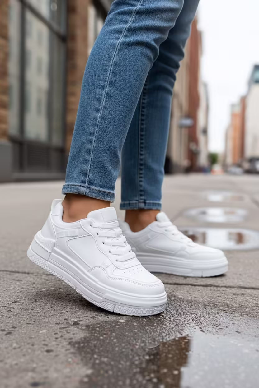 Adidași dama albi casual 8002 T5-4 – Model Fashion