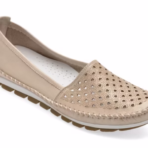 Balerini aurii din piele naturală FLAVIA PASSINI – Model 128 pentru Femei