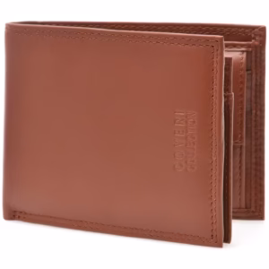 Portofel din piele naturală COVERI maro pentru bărbați – Model 408293