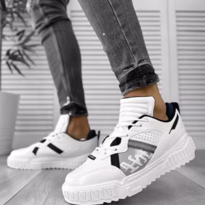Adidași bărbați albi cu negru – Model 93 N8-4