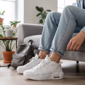 Adidași dama albi casual înalți AIR50 T16-3 – Stil și confort