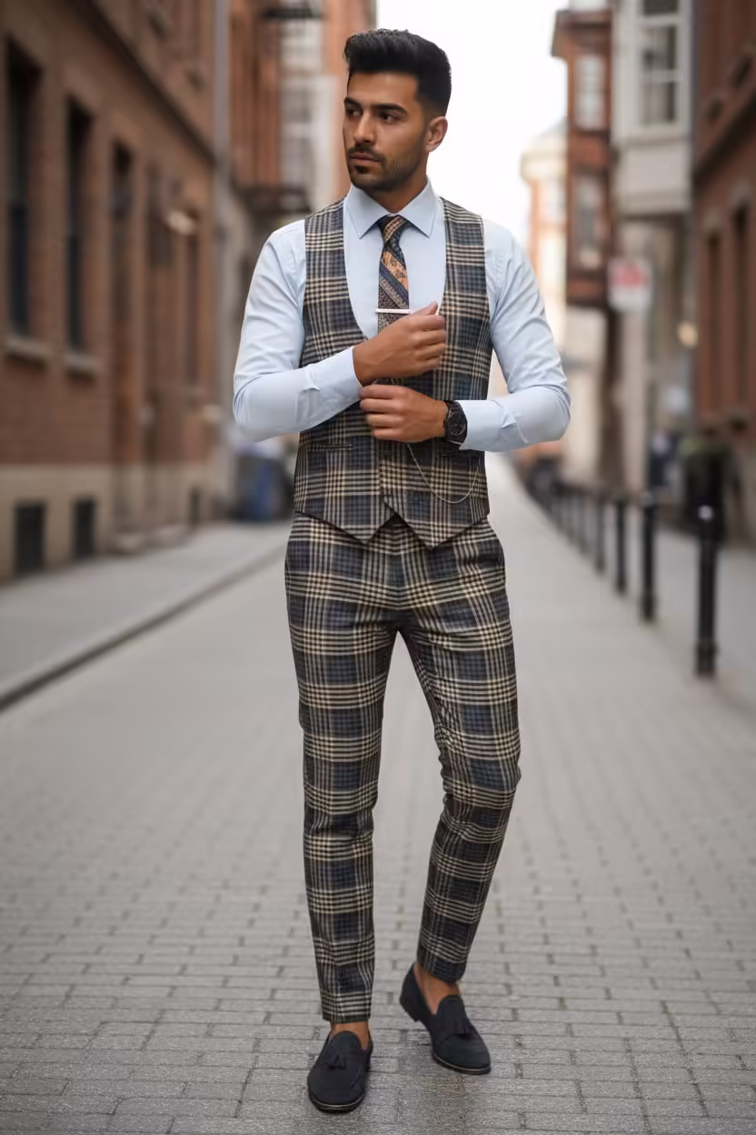 Pantaloni Bărbați în Carouri – Casual și Elegant