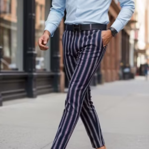 Pantaloni bărbați casual bleumarin regular fit – B1603 Z35-1