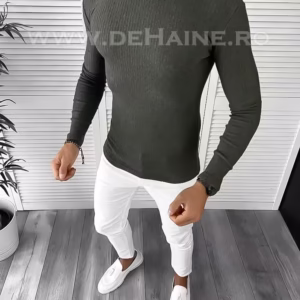 Helanca bărbați kaki slim fit ZR B3310 V – Casual și Elegant