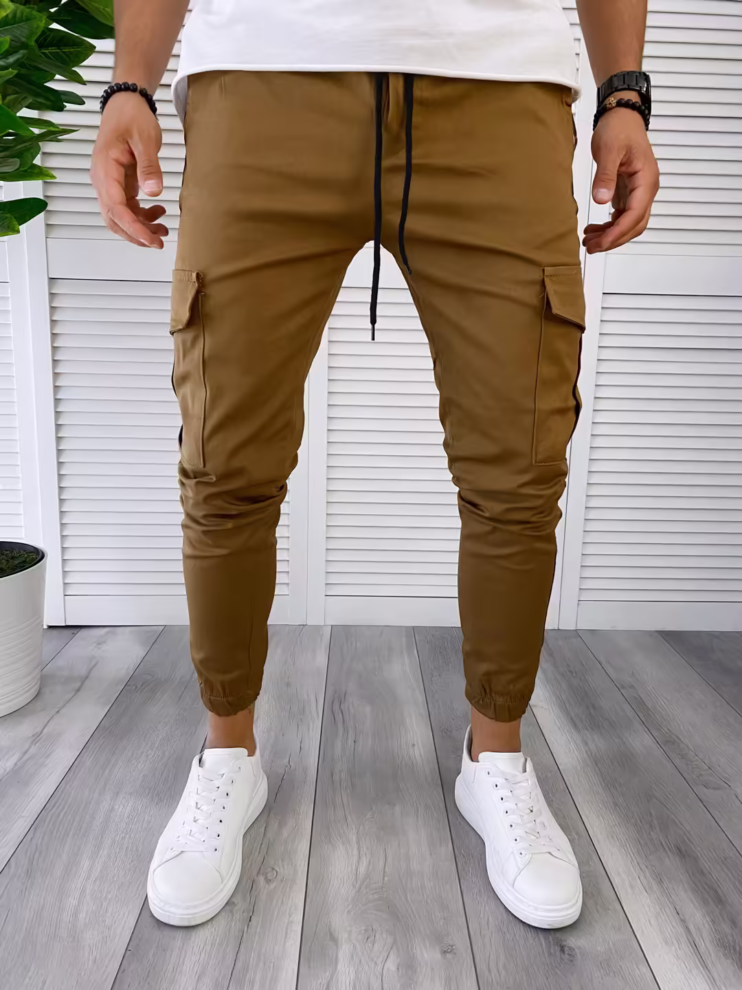 Pantaloni barbati maro smart casual B6052 O3-3.3
