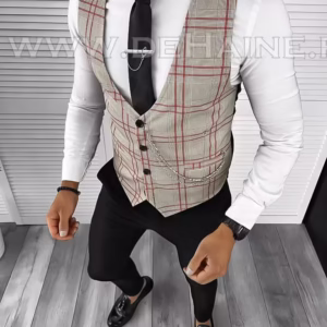 Tinuta Smart Casual pentru Barbati - Pantaloni Eleganti si Vesta 8089