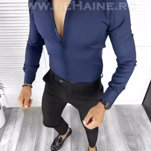 Costum Smart Casual Bărbați: Pantaloni Eleganți și Camasa Slim Fit B8425