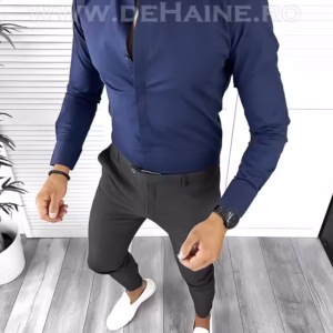 Costum Smart Casual Bărbați – Pantaloni Eleganți și Cămașă Slim Fit B8546