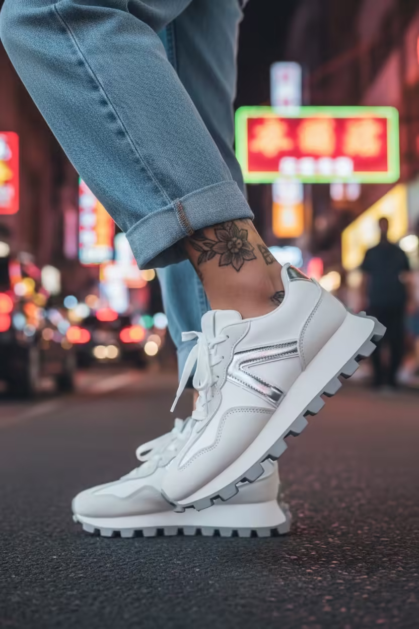 Adidasi dama casual albi LA252