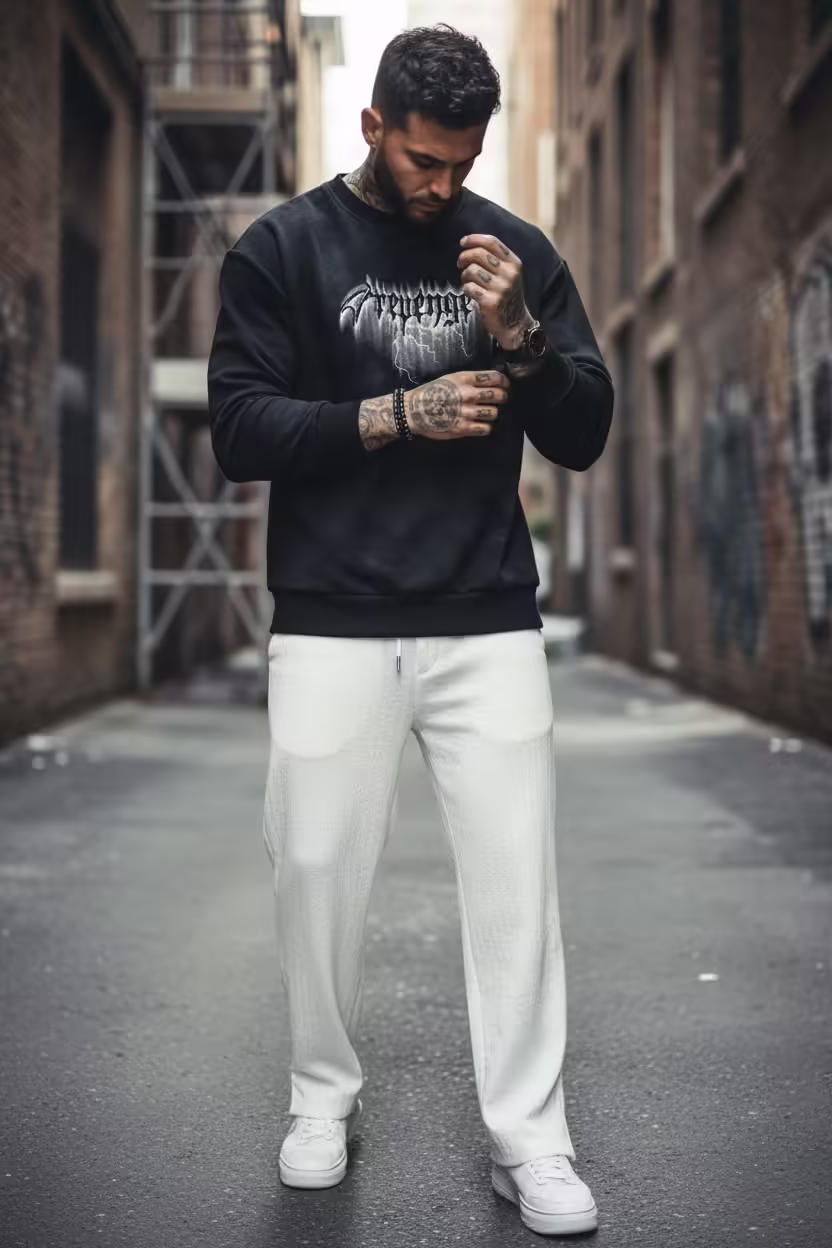 Bluza Slim Fit Neagră pentru Bărbați – Model SA25