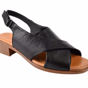 Sandale casual, dama, ANNA VIOTTI, D42-6025 negru, piele naturala