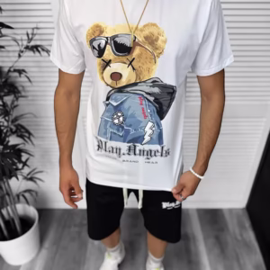 Compleu de vară elegant: tricou și pantaloni albași TS958 D6-1.3