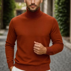 Helanca pentru bărbați slim fit cărămiziu – Model 13416 D2-5.2