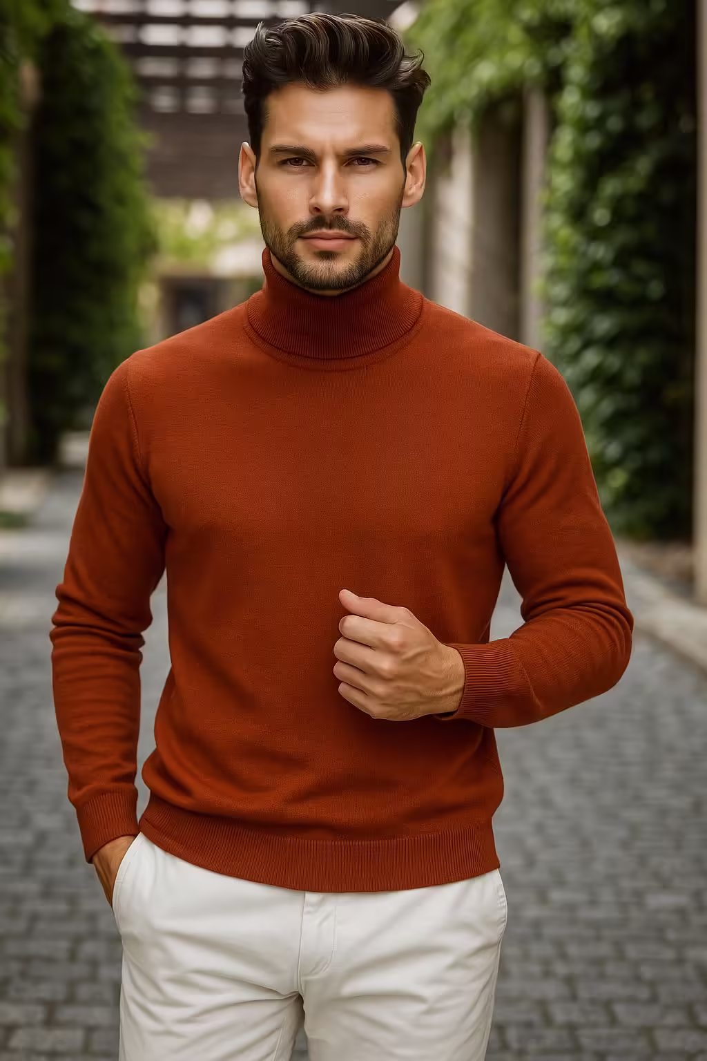 Helanca pentru bărbați slim fit cărămiziu – Model 13416 D2-5.2