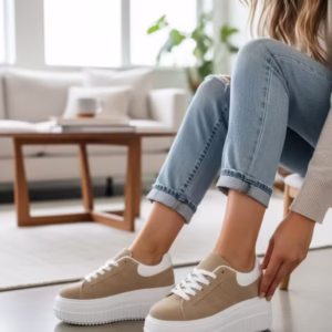 Adidași dama albi casual ZH12 – Stil și confort