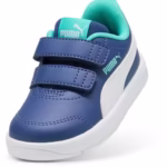 Pantofi sport copii Puma Courtflex albaștri pentru bebeluși și copii mici