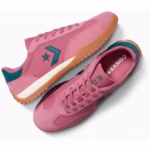 Pantofi sport unisex Converse Run Star Trainer din piele întoarsă roz premium